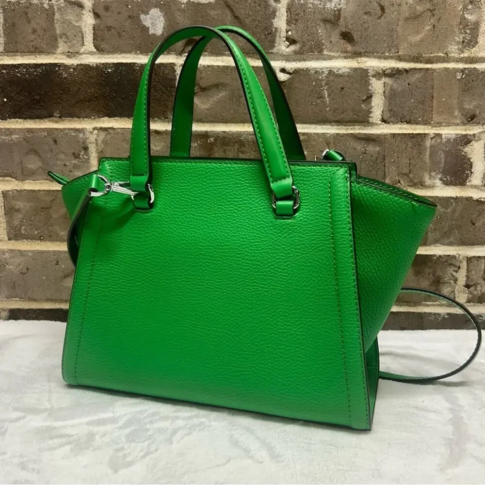 Michael Kors Freya Green Crossbody Top Handle Small Tote Bag Purse Satchel NWT